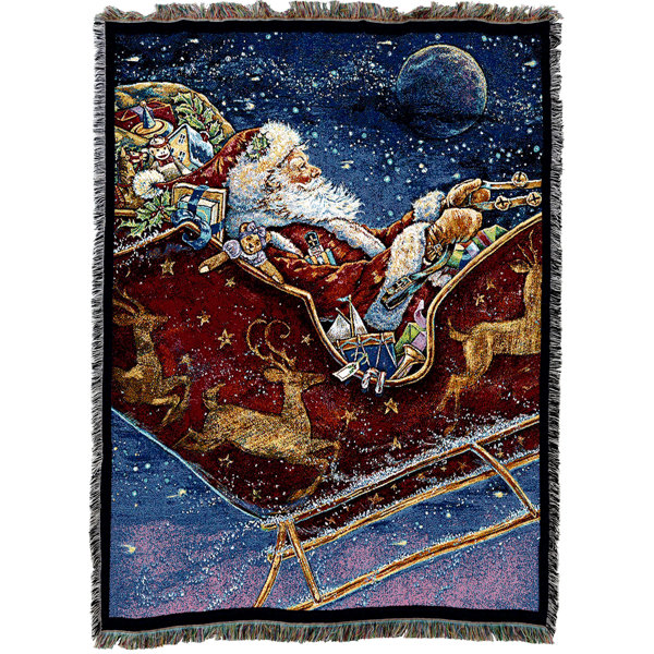 The Holiday Aisle® Deboran Christmas Midnight Ride Blanket Wayfair